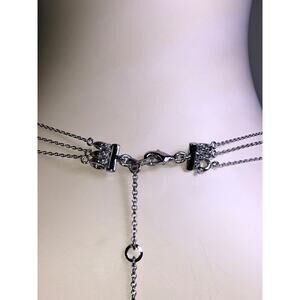 CHLOE + ISABEL multi-layer organic stone pavé pendant necklace - N108